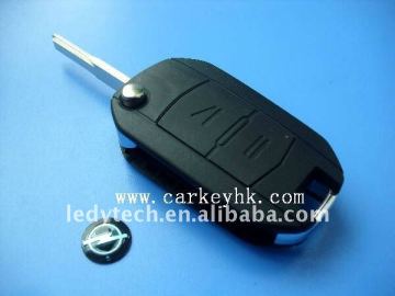 High quality Opel 2 button flip key shell with HU100 blade