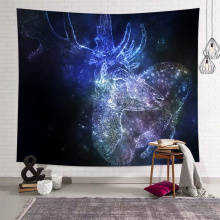 Bright Deer Tapestry Nature Animal Wall Hanging Navy Dreamy Tapestry do salonu Sypialnia Home Dorm Decor