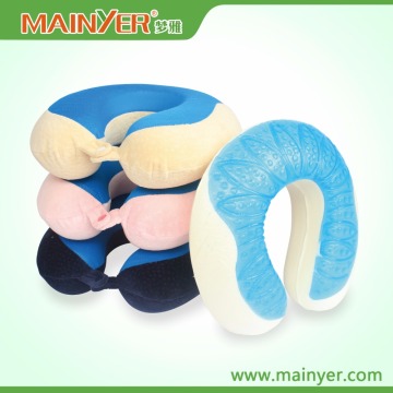 Cooling Gel Memory Foam Neck Pillow With Washable Cover Air Permeable Material for Summer Sleeping