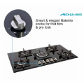 Glen 5 Burners Built-in Black Glass Hob