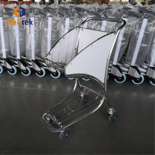 Duty Free Trolley 4Wheels Duty Free Stainless Steel Airport Shopping Trolley Supplier