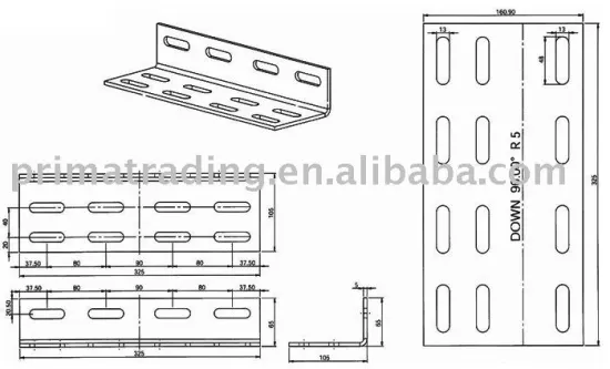 Guide rail bracket wall base support