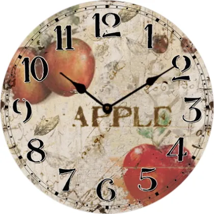 Apple Glass Round Wall Clock