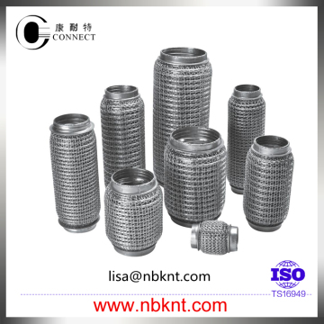 Exhaust Corrugated Flexible Pipe With Double Bellows