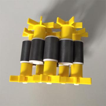 Ímã de ferrite amarelo moldado 19x30mm