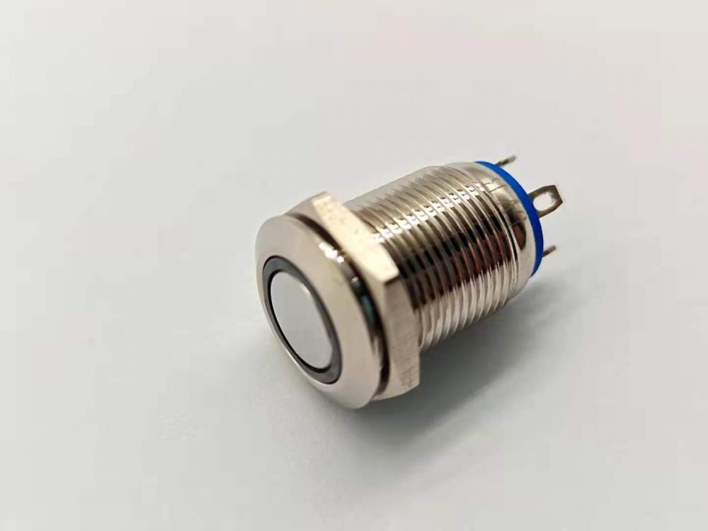 UL LED 12mm مفتاح انضغاطي معدني