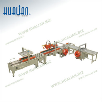 Automatic Carton Sealing Strapping Packaging Line (XFK-3)