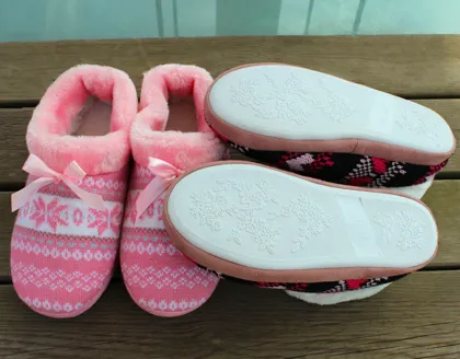 Ladies Women′s Knit Slippers Indoor Slippers Footwear Shoes