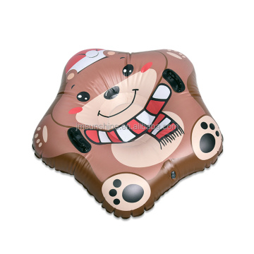 Inflatable Snow Jwèt Bear Ski Ring nèj Tib