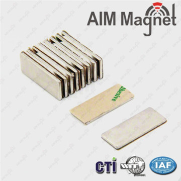 Adhesive 25x10x1mm Block N35 Neodymium Magnet
