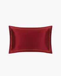 19 Momme Envelope Silk Pillowcase With Gold Piping Queen Standard