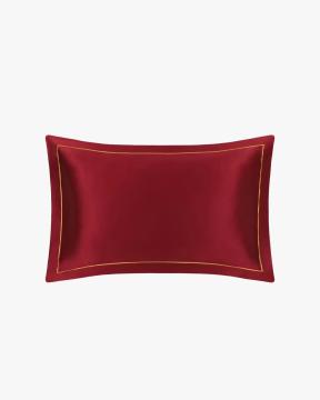 19 Momme Envelope Silk Pillowcase With Gold Piping Queen Standard