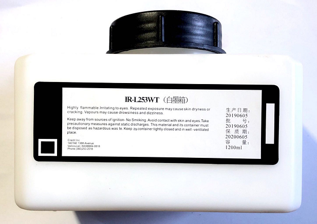 Jato de tinta CMYK branco 5 cores de tinta