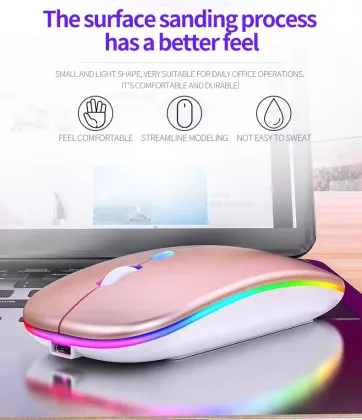1200dpi Adjustable Wireless Optical Mouse with 2.4GHz Receiver: Ergonomic Laptop Mouse