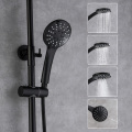 Matte Black Modern Shower Set Brass Tap