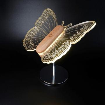 Lampe papillon moderne argentée