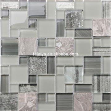 Foshan Mosaic Artistic Grey Mosaic Sheet for Wall Decoration BDS-128