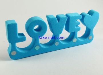 Blue English Words Eva Toe Dividers With 4 Holes Stone On It