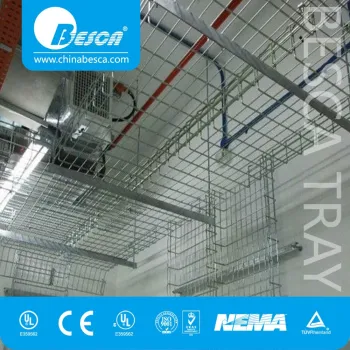 Green Orange Plastic Powder Coating Wire Mesh Cable Tray Made in China