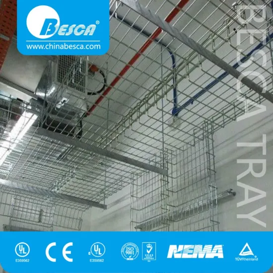 Green Orange Plastic Powder Coating Wire Mesh Cable Tray Made in China