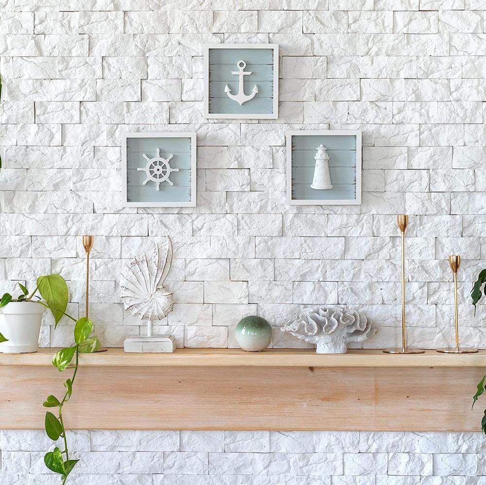 Houten strand badkamer decor