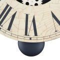 Round Retro Wooden Pendulum Gear Wall Clock