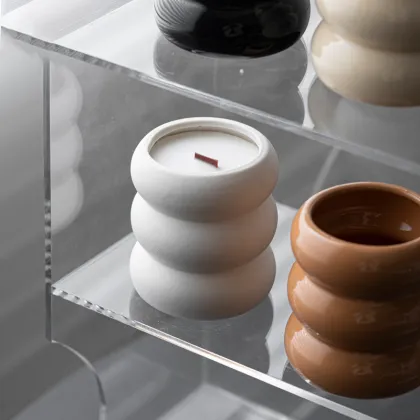 Nordic Indoor Home Decor: Ceramic Candle Containers & Aromatherapy Cups