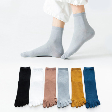 Custom Logo Designer Crew Dress MIDI 5 Toe Sock Wholesale for Men