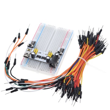 3,3 V / 5V TZT MB102 Module d'alimentation et kit de planche à pain sans soudure avec fils de cavalier