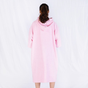 Embroidered logo cotton terry towel poncho