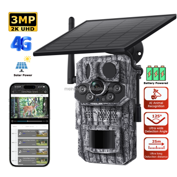 3MP AI Animal Recognition GPS Tracking Solar-Powered Wireless Hunting Camera