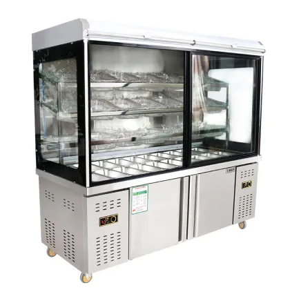 Commercial MaLaTang Hot Pot Display Chiller Refrigerator for Restaurants
