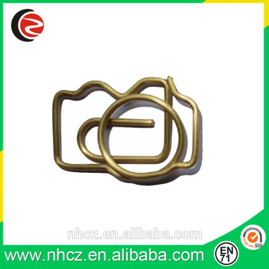 Gold Camera Shaped Paper Clips,Gold Metal Camera paper clip