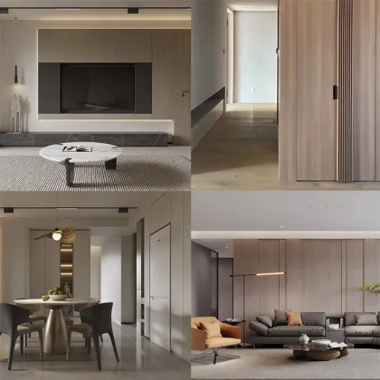 3D Wood Wall Panel Cladding with Bamboo Charcoal and Wood Veneer Panels