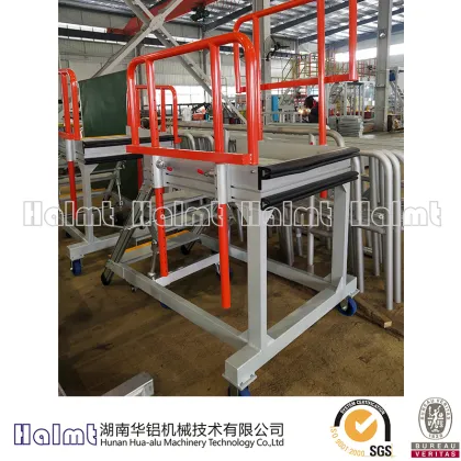 Aluminum Steps with Adjustable Height Guardrails