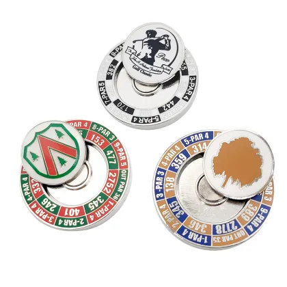 Wholesale 42mm Metal Golf Ball Coin with Magnet Chip Mark from Qiangli Factory