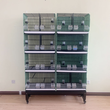 Stackable Low Carbon Bird Cage with Bottom Tray for Parrots and Conures
