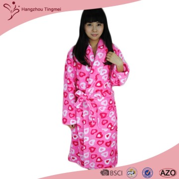 New Style Ladies' Printed Polyester Bathrobe