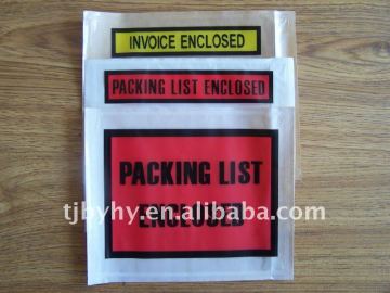 115*150 self adhesive packing list envelope