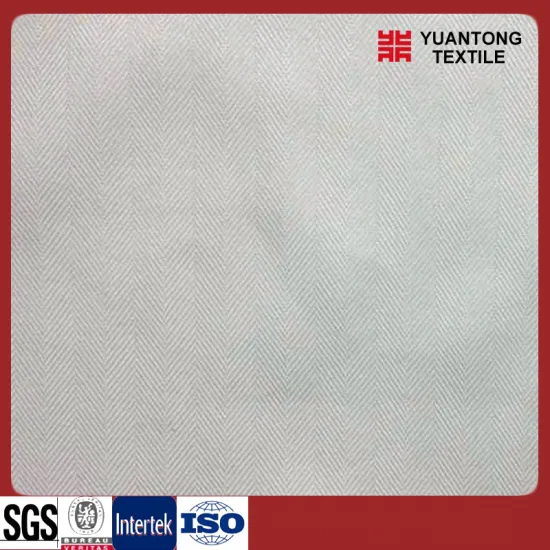 White Color Polyester/Cotton Herrningbone Fabric