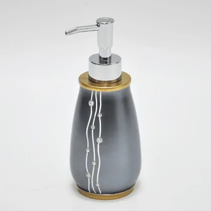 Luxury Dubai Golden Glitter Swarovski Plastic Shampoo Bottle