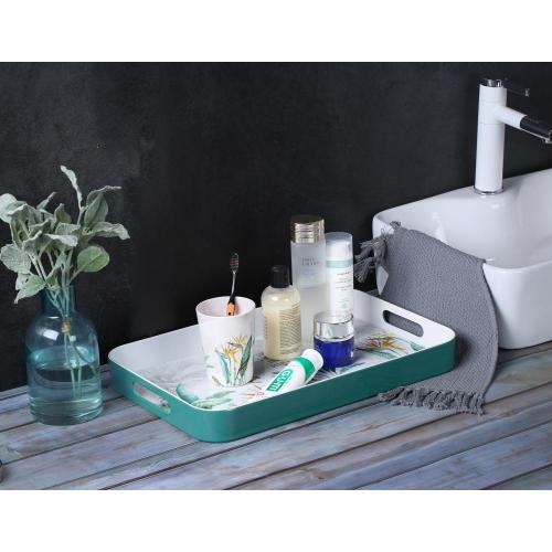 decorative serving tray with double handle