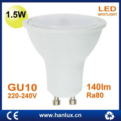 GU10 1.5W Plastic LED bulb