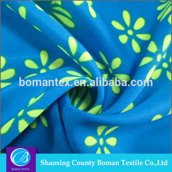 Hot sale printed 100% polyester woven fabric for garment
