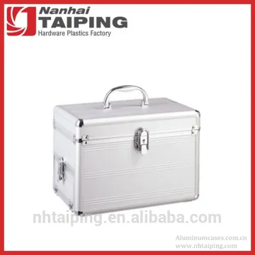 High Quality Silver Aluminum Nail Polish Beauty Box Vanity Case for Cosmetic/Travel Organizer