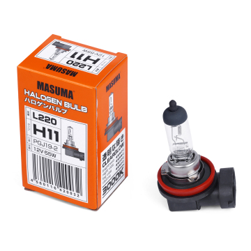 Japan Masuma L220 H11 Car Bulb 3000K Halogen H4 12V 55W สำหรับ Audi BMW Benz Ford Honda Toyota