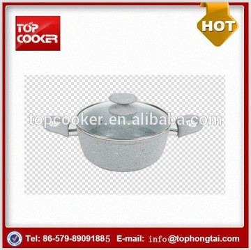 Aluminium forged stone coating casserole with lid