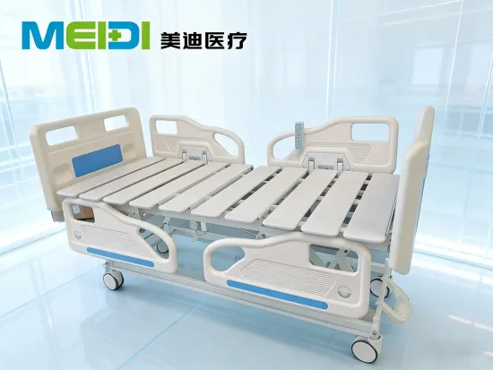 Luxury 5-Function Electric Hospital Bed with PP Bed Board, Medical Nursing Bed