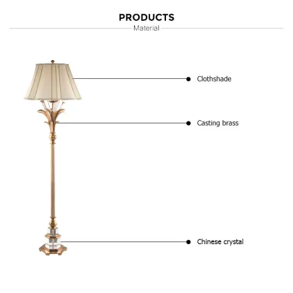 Antique Brass Glory Classic Floor Lamp with Beige Shade
