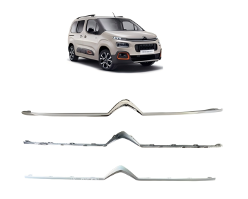 OEM GRILLE CENTER LOWER MOLDING PAINTED GLOSS SILVER For BERLINGO 2019 9816978180